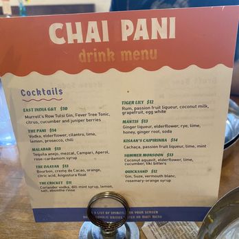 Chai Pani - Drink menu - Indian Near Me - Decatur, Georgia Chai Pani - Drink menu - Indian Near Me - Decatur, Georgia