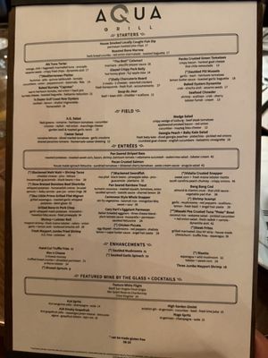 Menu photo 1 Aqua Grill Ponte Vedra Beach, FL Menu photo 1 Aqua Grill Ponte Vedra Beach, FL