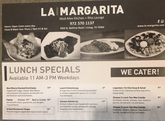 Menu photo 2 La Margarita Irving, TX