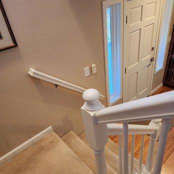Tortuga Home Renovations  - Front door and stair railing look new after a fresh coat of paint - General Contractors Near Me - Gig Harbor, Washington