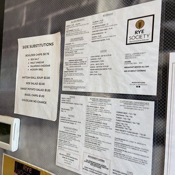 Rye Society - Menu - Delis Near Me - Denver, Colorado