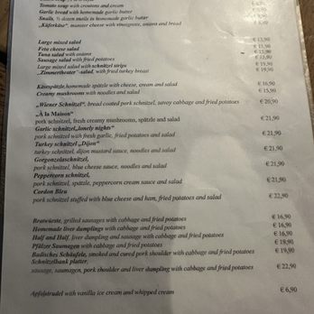 Schnitzelbank - 菜单menu - Wine Bars Near Me - Heidelberg, BW Schnitzelbank - 菜单menu - Wine Bars Near Me - Heidelberg, BW