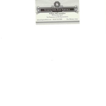 Symington Tax Service - Business Card - Tax Services Near Me Symington Tax Service - Business Card - Tax Services Near Me