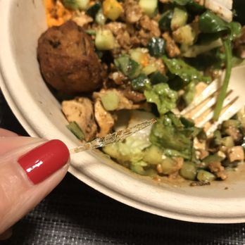 CAVA - Piece of plastic found in salad - Mediterranean Near Me - Chantilly, Virginia
