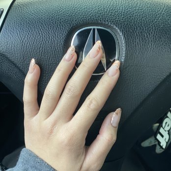 JJ Nails - Gel X with rose gold foil with two matte fingers - Nail Salons Near Me - El Monte, California JJ Nails - Gel X with rose gold foil with two matte fingers - Nail Salons Near Me - El Monte, California