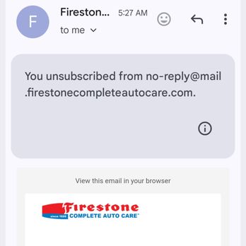 Firestone Complete Auto Care - Yet ANOTHER attempt to unsubscribe. - Auto Repair Near Me - Surprise, Arizona