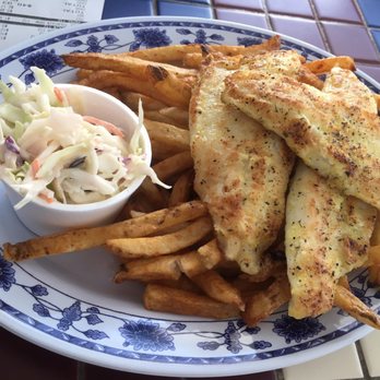 Beach Boy Restaurant - a plate of fries and coleslaw - Greek Near Me - Gimli, Manitoba