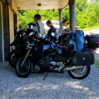 Mountain View Motorcycle Campground - A group of campers prepping for the days ride.... - Campgrounds Near Me - Elk Park, North Carolina Mountain View Motorcycle Campground - A group of campers prepping for the days ride.... - Campgrounds Near Me - Elk Park, North Carolina