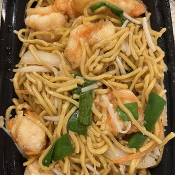 Mr Noodle and Ms Dumpling - Lo Mein + Shrimp ($16) - Asian Fusion Near Me - Syracuse, New York