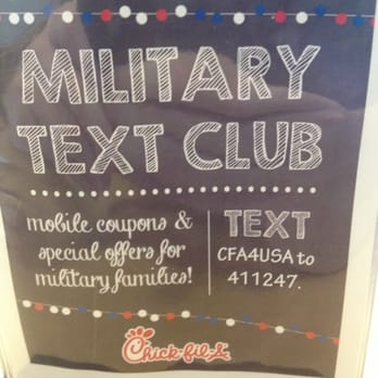 Chick-fil-A - Military Text Club-! - Fast Food Near Me - Santee, California Chick-fil-A - Military Text Club-! - Fast Food Near Me - Santee, California