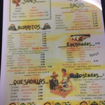 El Burrito - Menu pg.1 - Mexican Near Me - Boiling Springs, South Carolina