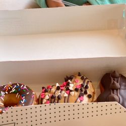Krispy Kreme - Chocolate Sprinkle, caramel cream, double chocolate donuts