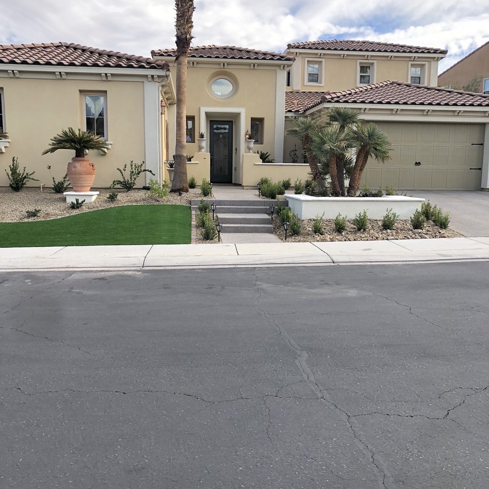 Keny’s Landscaping - Repaired planter, cleaned up landscaping and new turf. - Landscaping Near Me - Las Vegas, Nevada