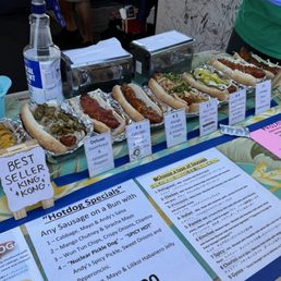 a variety of hot dogs