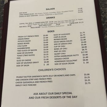 Exit 30 BBQ & Cafe - Back menu - Cafes Near Me - Aguilar, Colorado