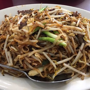 Kolap Restaurant - Beef pad Thai, comes a little spicy and delish! - Cambodian Near Me - Saint Paul, Minnesota