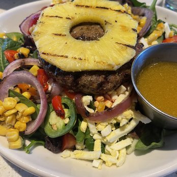 The Counter Mountain View - Burger over mixed greens with a ton of toppings! - Burgers Near Me - Mountain View, California