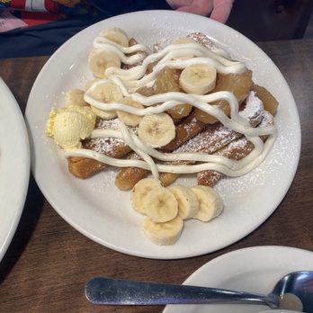 Corabella's Restaurant - Create Your Own French Toast a la Carte - traditional French toast with banana slices and apple - Breakfast & Brunch Near Me - Woodland, California Corabella's Restaurant - Create Your Own French Toast a la Carte - traditional French toast with banana slices and apple - Breakfast & Brunch Near Me - Woodland, California