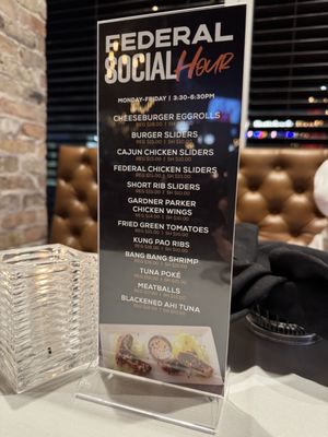 Menu photo 8 Federal American Grill Houston, TX