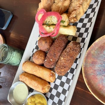 Azucar - Azucar Sampler; the Cuban egg rolls with sweet & spicy mustard are my favorite - Cuban Near Me - Charlotte, North Carolina