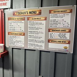 T'Beaux's Crawfish & Catering - Clinton - Menu