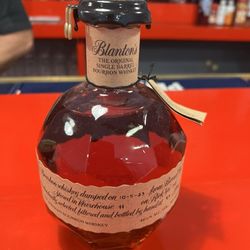 Saverio's Authentic Pizza Napoletana - The dining area sells this rare bourbon (Blanton's) --single barrel with minimal ethanol burn.