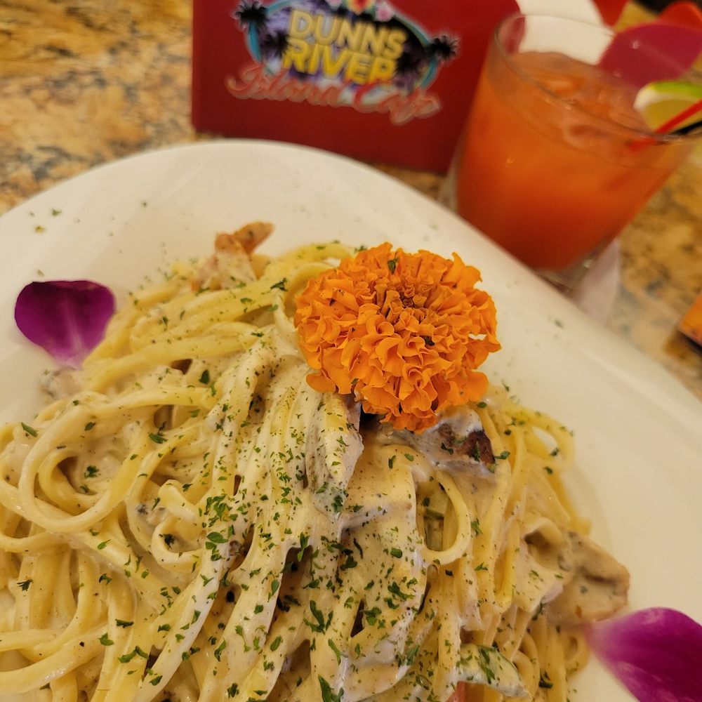 Dunns River Island Cafe Hallandale Beach - Jerk Chicken and Shrimp Pasta - Caribbean Near Me - Hallandale Beach, Florida Dunns River Island Cafe Hallandale Beach - Jerk Chicken and Shrimp Pasta - Caribbean Near Me - Hallandale Beach, Florida