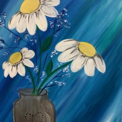 Brush Tips Studio - Daisy & Baby Breath Painting Class