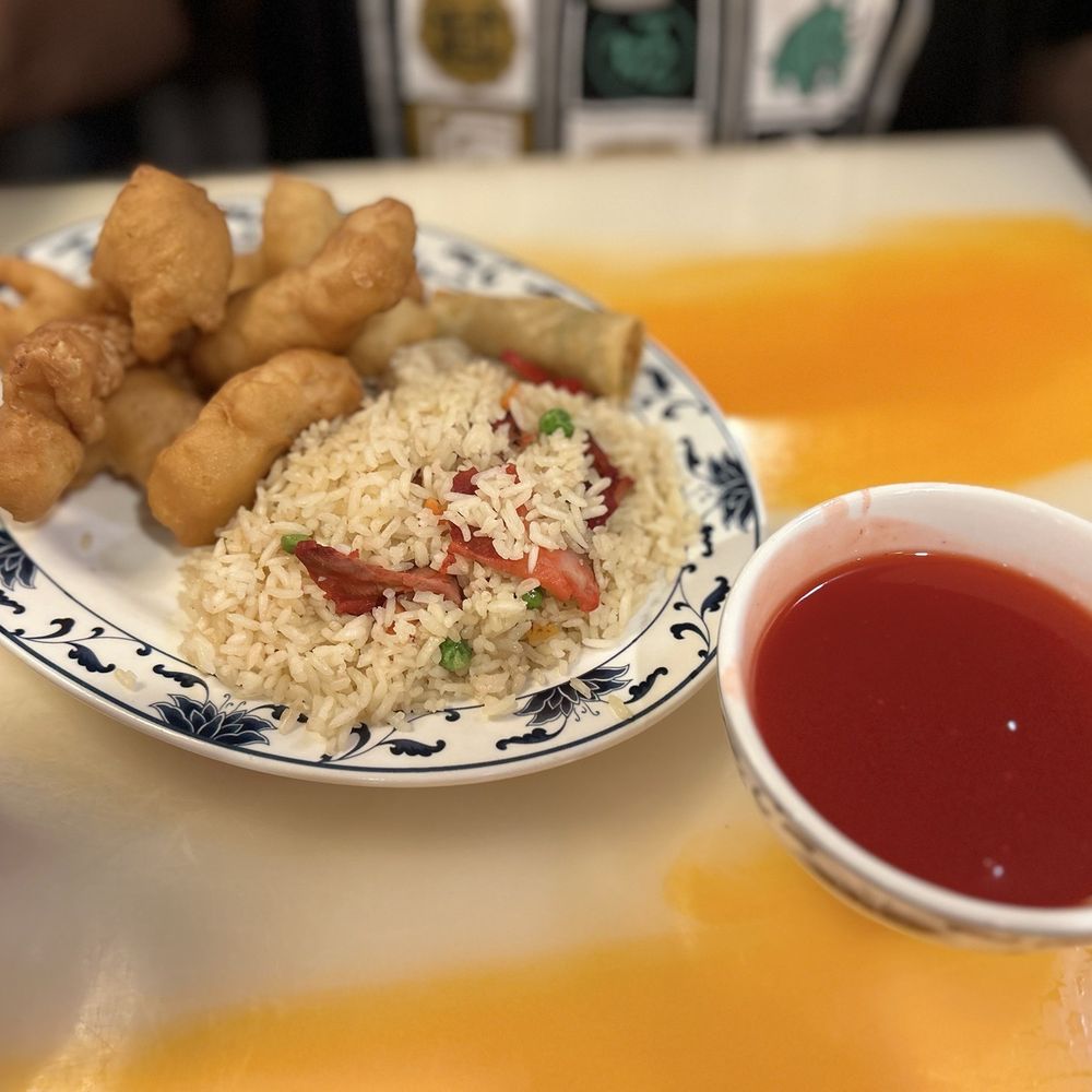Dragon House - Sweet and sour chicken with pork fried rice - Chinese Near Me - Albuquerque, New Mexico Dragon House - Sweet and sour chicken with pork fried rice - Chinese Near Me - Albuquerque, New Mexico