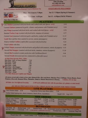 Menu photo 2 Carican Flavors Oklahoma City, OK