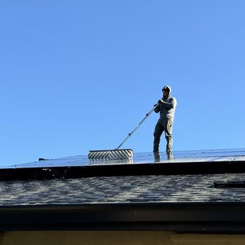 Clean Array - 7/10/2024:  Clean Array Owner, Adam Leverton is cleaning twenty-one solar panels. - Solar Panel Cleaning Near Me