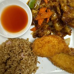 Imperial Dragon - The General's Chicken is my absolute favorite - a bit spicy + the veggies. The combo is great.
