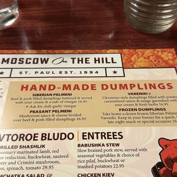 Moscow On The Hill - Menu - Russian Near Me - Saint Paul, Minnesota