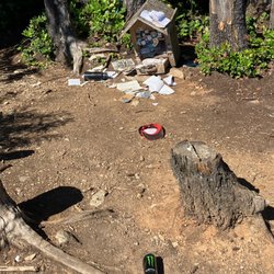 Garbage at the view point.