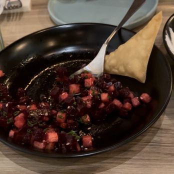 Incheon Restaurant - Beets. It came with wonton chips. - Korean Near Me - Annandale, Virginia Incheon Restaurant - Beets. It came with wonton chips. - Korean Near Me - Annandale, Virginia