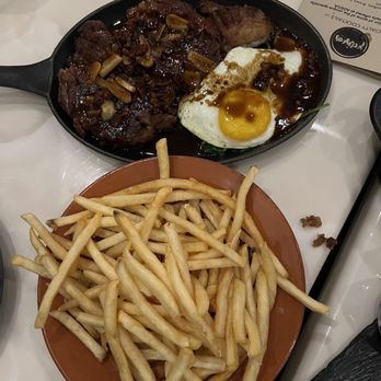 Petiscos - Ribeye Steak that comes with French fries - Portuguese Near Me - San Jose, California Petiscos - Ribeye Steak that comes with French fries - Portuguese Near Me - San Jose, California