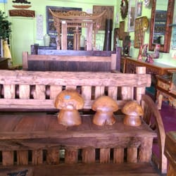 Exotic Furniture & Pottery - Large benches of all shapes and sizes made of solid teak wook
