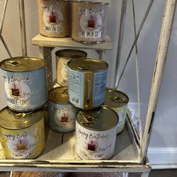 Ready to eat candle with candle on the side