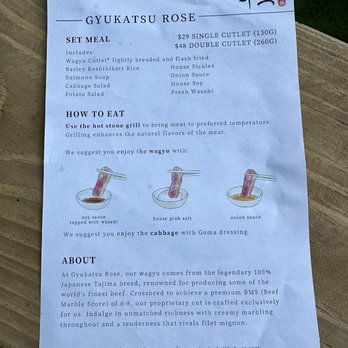 Gyukatsu Rose - Menu as of 1/17/25 - Japanese Near Me - Orlando, Florida Gyukatsu Rose - Menu as of 1/17/25 - Japanese Near Me - Orlando, Florida