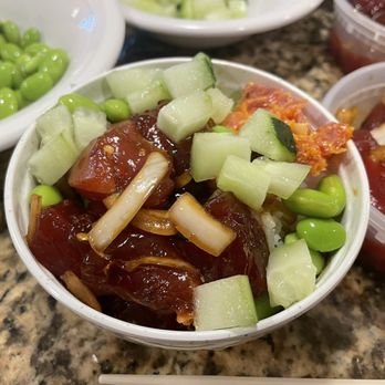 Poke By The Pound - Took Poke Bowl home and added edamame, cucumber and avocado; so good! - Poke Near Me - Honolulu, Hawaii Poke By The Pound - Took Poke Bowl home and added edamame, cucumber and avocado; so good! - Poke Near Me - Honolulu, Hawaii