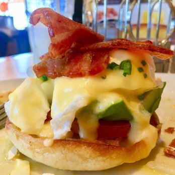 Egg N' Joe - Bacon topped tomato and avocado eggs Benedict...because..bacon. - American Near Me - Chandler, Arizona Egg N' Joe - Bacon topped tomato and avocado eggs Benedict...because..bacon. - American Near Me - Chandler, Arizona