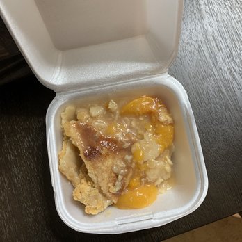 Brown Bag BBQ - Peach cobbler - Barbeque Near Me - Houston, Texas