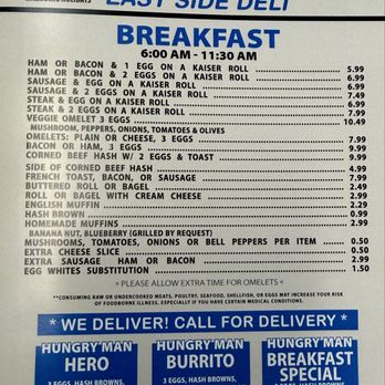 Bob's East Side Deli - Menu - Delis Near Me - Las Vegas, Nevada