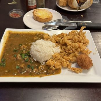 Dons Seafood - Denham Springs - Half and Half - Crawfish Etouffée and Fried Crawfish Tails. Notice the Rice is on the side, incase you don't like a lot of Rice. - Seafood Near Me - Denham Springs, Louisiana Dons Seafood - Denham Springs - Half and Half - Crawfish Etouffée and Fried Crawfish Tails. Notice the Rice is on the side, incase you don't like a lot of Rice. - Seafood Near Me - Denham Springs, Louisiana