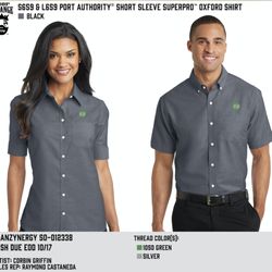 Shop Strange Screen Printing & Embroidery - small sleek logo above left pocket, about 1.4"