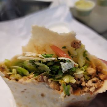 Taquerias Brianas - Chicken burrito was extra cilantro - Food Trucks Near Me - Kyle, Texas