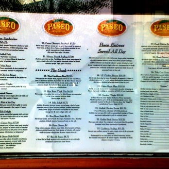 Paseo - Not very clear... but a good idea of what they offer. - Caribbean Near Me - Seattle, Washington Paseo - Not very clear... but a good idea of what they offer. - Caribbean Near Me - Seattle, Washington