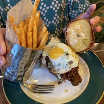Hearthstone Lounge - Fried Flaky Buttermilk-Battered Chicken Sandwich* - Lounges Near Me - Anaheim, California