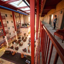 Golden Oaks Village - Cafeteria Atrium between the Twin Towers