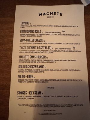 Menu photo 3 Machete San Juan, PR Menu photo 3 Machete San Juan, PR